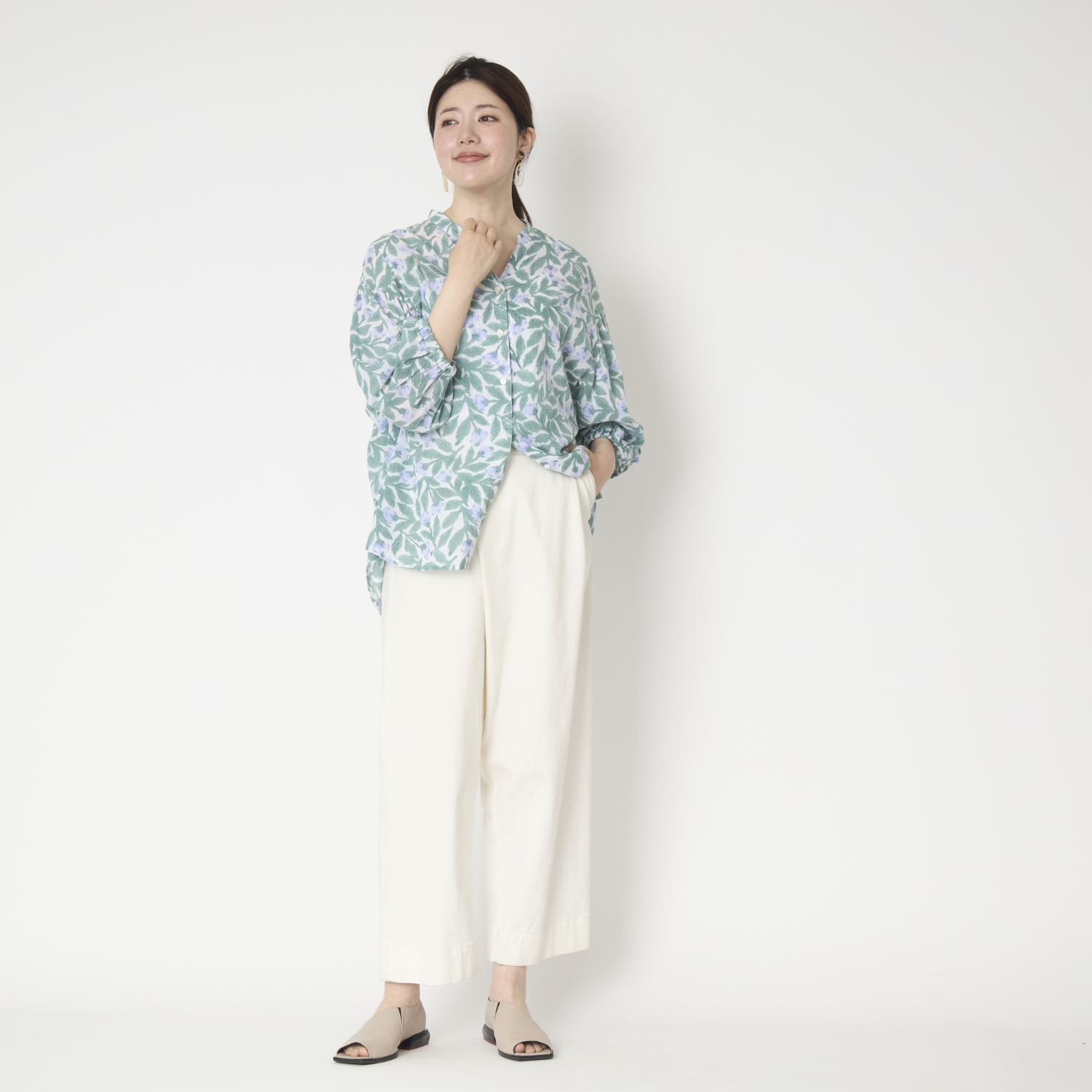 Kilka×kapuwa/風が通るカディーコットンブラウス PURE